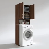 Kenzlife çamaşır makinesi dolabı sinem cvz 180*066*30 banyo kiler kapaklı arkalıklı - 3