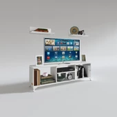 Kenzlife televizyon sehpası monako120 byz tv ünitesi raflı - 2