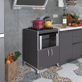 Kenzlife ocak dolabı bade gri 85*60*57 mutfak modül mini fırın  ankastre ocak için - 1