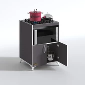 Kenzlife ocak dolabı bade gri 85*60*57 mutfak modül mini fırın  ankastre ocak için - 2