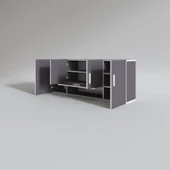 Kenzlife hazır mutfak acus32 gri 060*150*32 mutfak banyo dolabı kapaklı raflı - 3