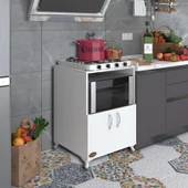 Kenzlife ocak dolabı aysu byz 85*60*57 mutfak modül mini fırın mikrodalga banyo ofis - 1
