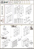 Kenzlife gardırop 6 kapaklı kapılı 2 çekmeceli glayör 168X150X42 byz ayaklı gardolap dolap - 4