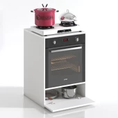 Kenzlife ankastre modülü kabini flor byz kapaklı fırın ocak dolabı sabit tabla - 3