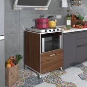 Kenzlife ocak dolabı ayşe cvz 85*60*57 mutfak modül mini fırın mikrodalga banyo ofis modül - 1