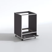 Kenzlife ankastre modülü kabini radon gri fırın ocak dolabı kapaklı ayaklı thumbnail 3