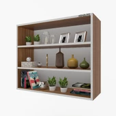 Kenzlife mutfak dolabı ıtır 090.090.30 cvz 2 raflı kapaksız ofis banyo kiler evrak kitaplık thumbnail 1