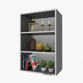 Kenzlife mutfak dolabı ıtır 090.060.30 gri 2 raflı kapaksız ofis banyo kiler evrak kitaplık thumbnail 1