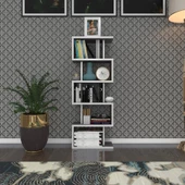 Kenzlife kitaplık raf diba1 gri 129X040x19 banyo kiler ofis (m) - 1