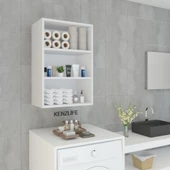 Kenzlife mutfak dolabı ıtır 090.060.30 byz 2 raflı kapaksız ofis banyo kiler evrak kitaplık - 4