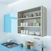 Kenzlife mutfak dolabı ıtır 090.090.30 crd 2 raflı kapaksız ofis banyo kiler evrak kitaplık thumbnail 5