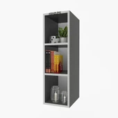 Kenzlife mutfak dolabı ıtır 090.030.30 gri 2 raflı kapaksız ofis banyo kiler evrak kitaplık thumbnail 1