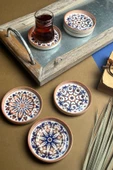 TABAK EVİ Stoneware Mozaik Red Sefa 6 lı Çay Tabağı 10cm - 2