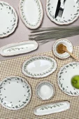 TABAK EVİ Stoneware Flower Green Kahvaltı Takımı 6 Kişilik 14 Parça - 5