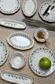 TABAK EVİ Stoneware Flower Green Kahvaltı Takımı 6 Kişilik 14 Parça - 3