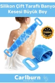 Özel Üretim Back Scrubber Yıkanabilir 70cm x 11cm Silikon Çift Taraflı Banyo Kesesi Büyük Boy - 1