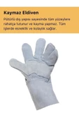 Premium Serisi Yanmaz Isıya Dayanıklı Eldiven Kaynak Yangın Için Su Geçirmez Çok Amaçlı Deri Eldiven - 2