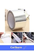 Özel Suya Sıcaklığa Dayanıklı Tamir Soba Boru Yama Alüminyum Yanmaz Folyo Bant 44mm 20mt - 3 Adet thumbnail 5
