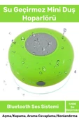 Deluxe Serisi Vantuzlu Su Geçirmez Şarjlı Mini Bluetooth Özellikli Beyaz Duş Kamp Sahil Hoparlörü - 1