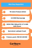 Deluxe Serisi Vantuzlu Su Geçirmez Şarjlı Mini Bluetooth Özellikli Beyaz Duş Kamp Sahil Hoparlörü - 5