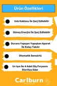 Premium Usb Şarjlı Güneş Enerjili Otomatik Diş Macun Sıkacağı Sterilizatörlü 4 Adet Fırçalığı Tutucu - 5