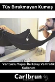 Premium Pratik Vakumlu Aynaya Yapıştırma Aparatlı Evde Saç Sakal Kesme Siyah Tıraş Örtüsü - 2