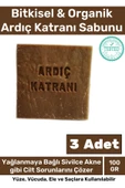 %100 Doğal Bitkisel El Yüz Vücut Saç Cilt Orijinal Vegan 3'lü Ardıç Katranı Sabunu thumbnail 1