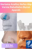 Premium Horlama Azaltıcı Nefes Alıp Verme Rahatlatıcı Uyku Önleyici Burun Delik Aparatı 8'li Set - 1