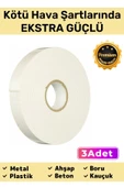 Süper Güçlü Uzun Ömürlü Kuvvetli Yapışkan Kolay Uygulanır İz Bırakmaz Çift Taraflı Köpük Bant 3 Adet thumbnail 1
