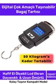 Deluxe Lcd Ekran Seyahat Bavul Ağırlık Tartı Dijital Çok Amaçlı Taşınabilir Bagaj Tartısı Max 50 Kg - 1