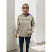 Lucky Life Baskılı Kapüşonlu Sweatshirt - Gri - 2