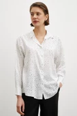 Puantiyeli Gömlek Beyaz thumbnail 3