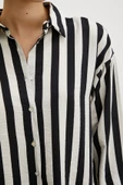 Robalı Çizgili Gömlek Siyah thumbnail 4