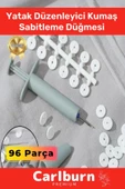 Özel Üretim Yorgan Kılıfı Çarşaf Tutucu Sabitleyici Yatak Düzenleyici Kumaş Sabitleme Düğme 96 Adet - 1