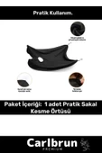Premium Pratik Vakumlu Aynaya Yapıştırma Aparatlı Evde Saç Sakal Kesme Beyaz Tıraş Örtüsü - 4