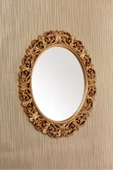 Dekoratif Oval Ayna Gold - 1