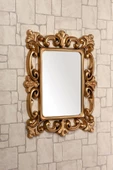 Dekoratif Kare Ayna Gold - 1
