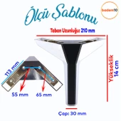 Moda Lüks Mobilya Oturma Grubu Kanepe Sehpa TV Ünitesi Koltuk Ayağı Baza Ayakları Krom Siyah 14 cm thumbnail 2