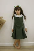 KIZ ÇOCUK BADİLİ SÜET KUMAŞ 2Lİ ELBİSE - 6
