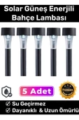Premium Kablosuz Su Geçirmez Dayanıklı Şık Solar Güneş Enerjili Bahçe Lambası Saplama 30cm 5 Adet - 1