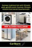 Özel Üretim Gürültü Engelleyici Titreşim Önleyici Kauçuk Çamaşır Bulaşık Makinesi 4 Adet Ayak Pedi - 3