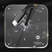 Joyroom S-M351 Naylon Örgülü Type-C  Şarj ve Data Kablosu 1m Gold thumbnail 3