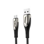 Joyroom S-M411 Sharp Serisi Mikro Şarj ve Data Kablosu 2M Siyah - 1