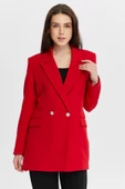 Oversize Dokuma Blazer Ceket - 4