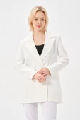Oversize Dokuma Blazer Ceket - 2