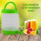 Su Sebili Katlanabilir Termos Çeşmeli Körüklü 5.5 Litre Piknik Kamp Su Ayran Meşrubat Içecek Bidonu thumbnail 1