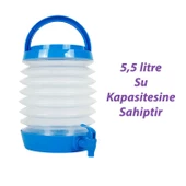 Su Sebili Katlanabilir Termos Çeşmeli Körüklü 5.5 Litre Piknik Kamp Su Ayran Meşrubat Içecek Bidonu thumbnail 5