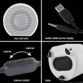 Hadron HD6024 Laptop/Masaüstü Bilgisayar Speaker 1+1 Bas Hoparlör - 8