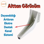 Tılsım Mobilya Oturma Grubu Kanepe Sehpa TV Ünitesi Koltuk Ayağı Baza Ayakları Beyaz Altın 16 cm - 4