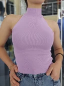 1516 Halter Yaka Boğazlı Triko Bluz - 3